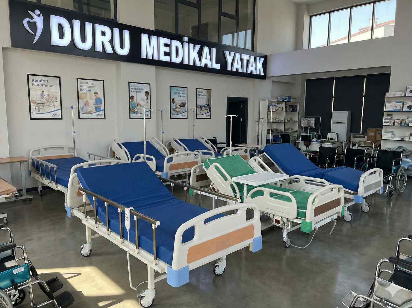 Hasta yatağı kiralama Ankara teşhir mağazası: Duru Medikal Yatak
